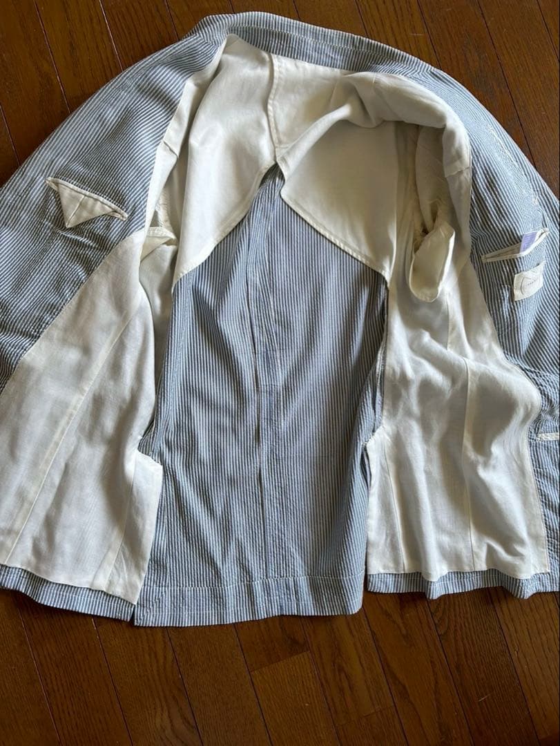 Cantate カンタータ シルクストライプジャケット