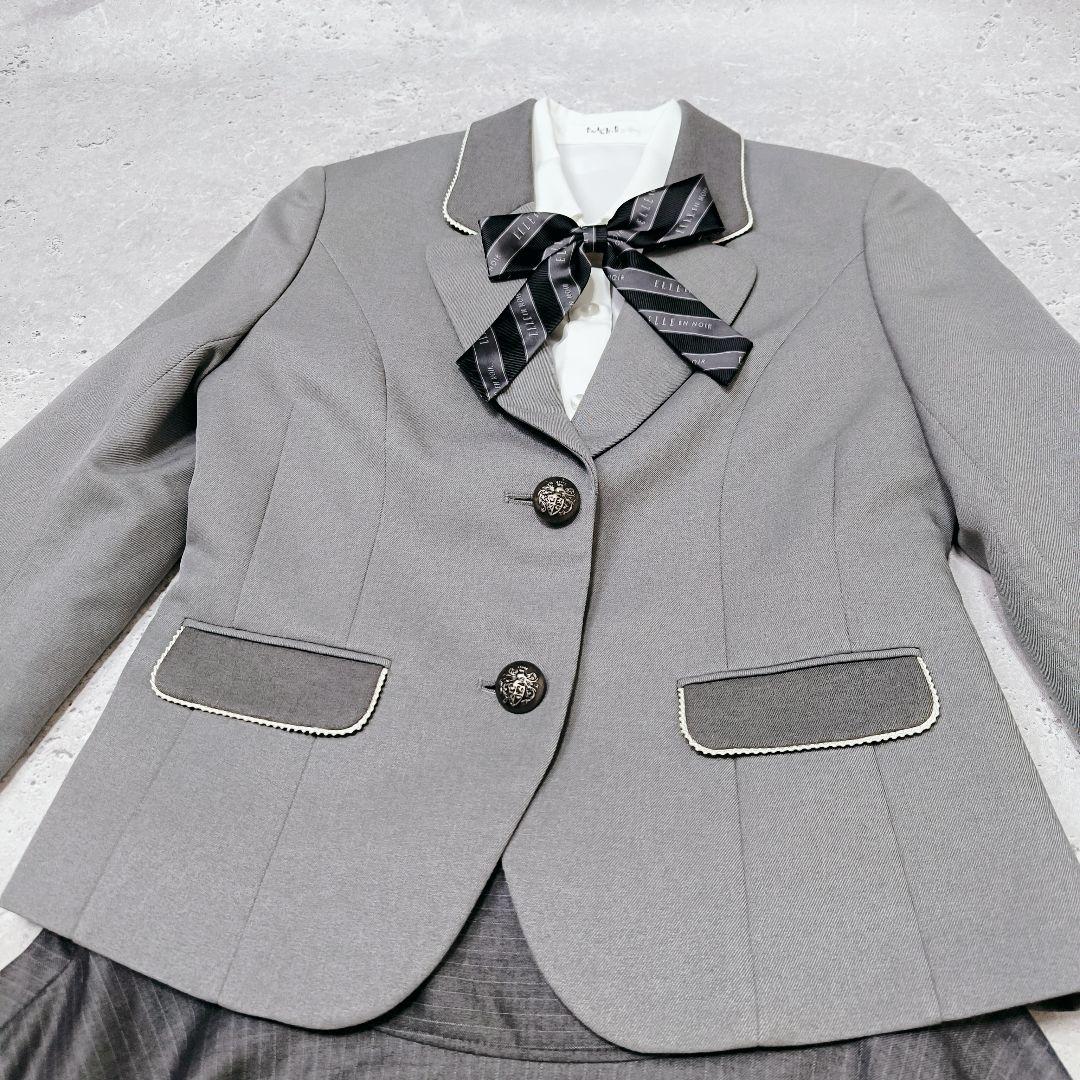 ELLE en noir セレモニースーツ　4点セット　卒業式　グレー