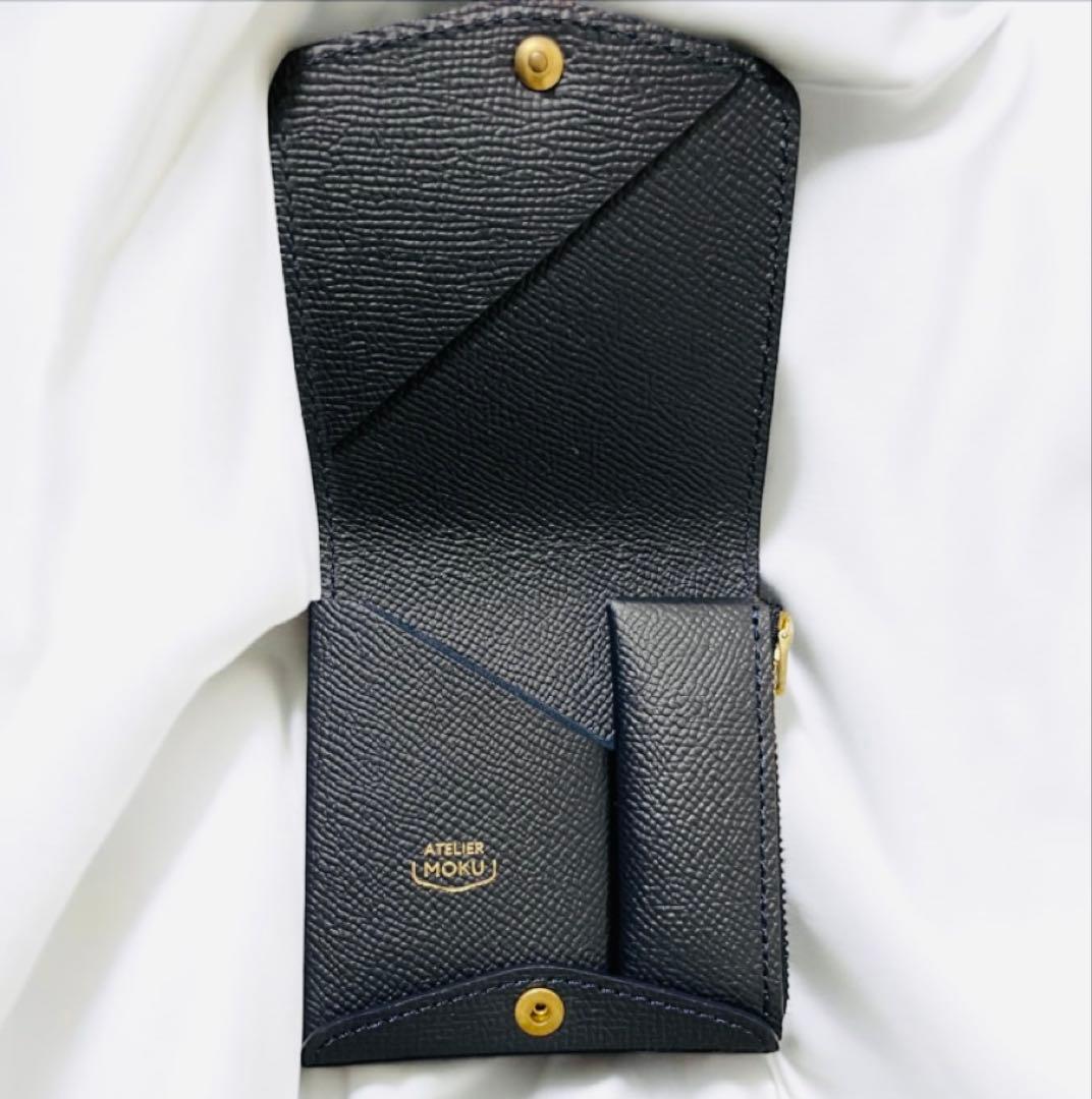 【美品】ATELIER MOKU小さく薄い財布 本革