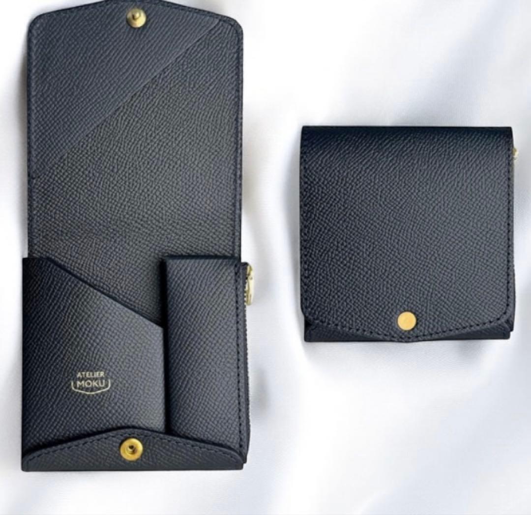 【美品】ATELIER MOKU小さく薄い財布 本革