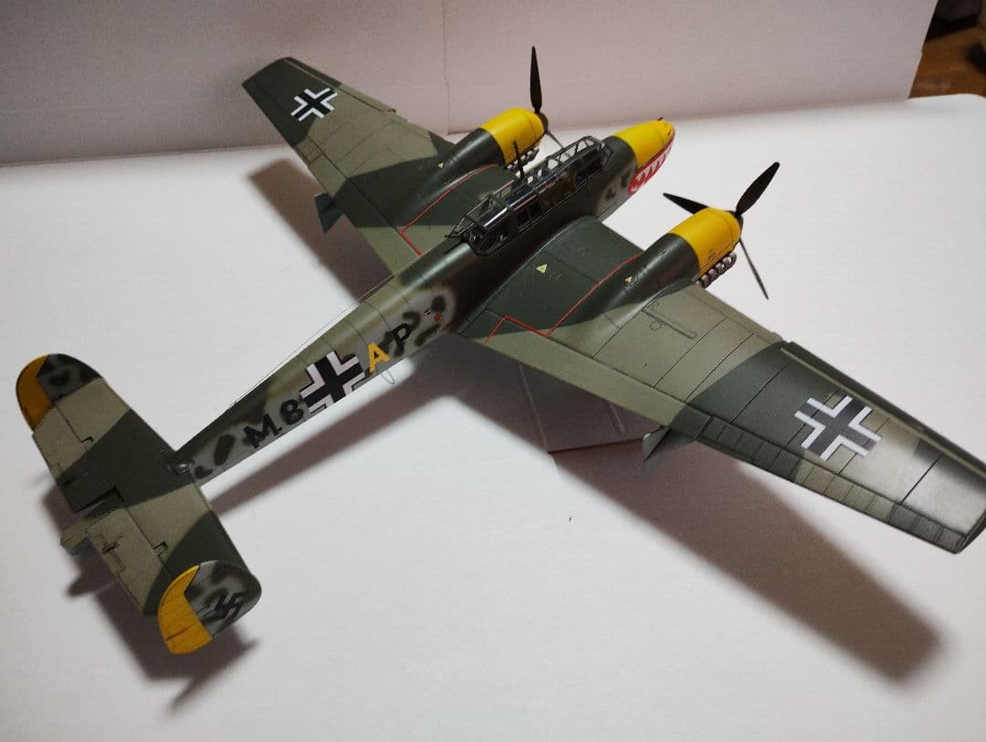 プラモデル完成機　1/48　メッサーシュミットBf110D-3