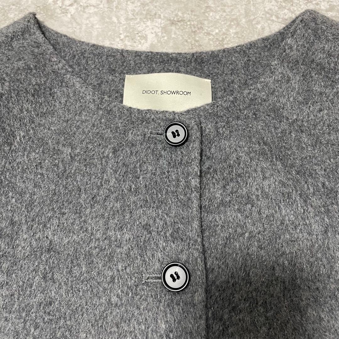 Didot.showroom 【HAND MADE】ノーカラーウールジャケット