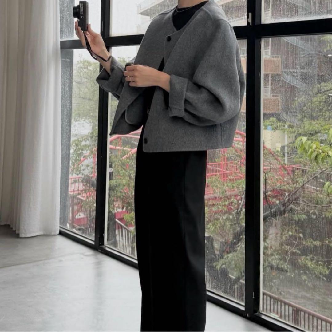 Didot.showroom 【HAND MADE】ノーカラーウールジャケット