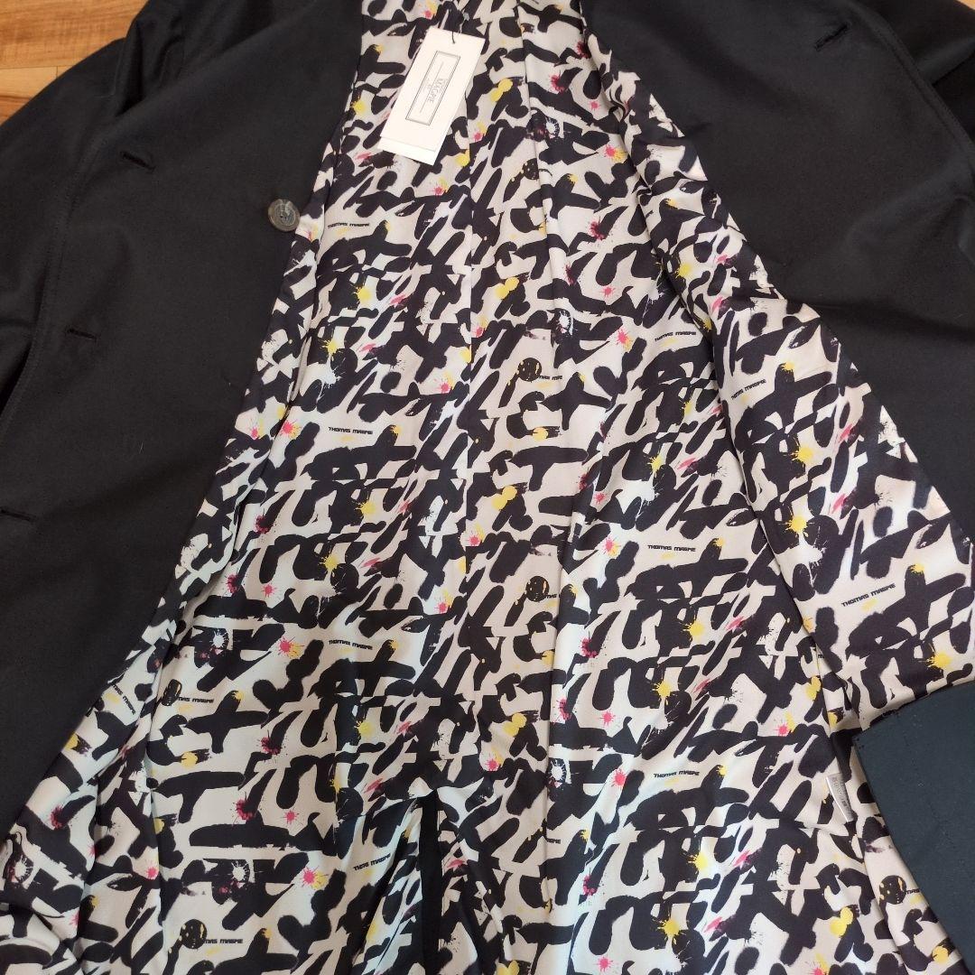新品タグ付き☆トーマスマグパイアートプリント トレンチコートブラック