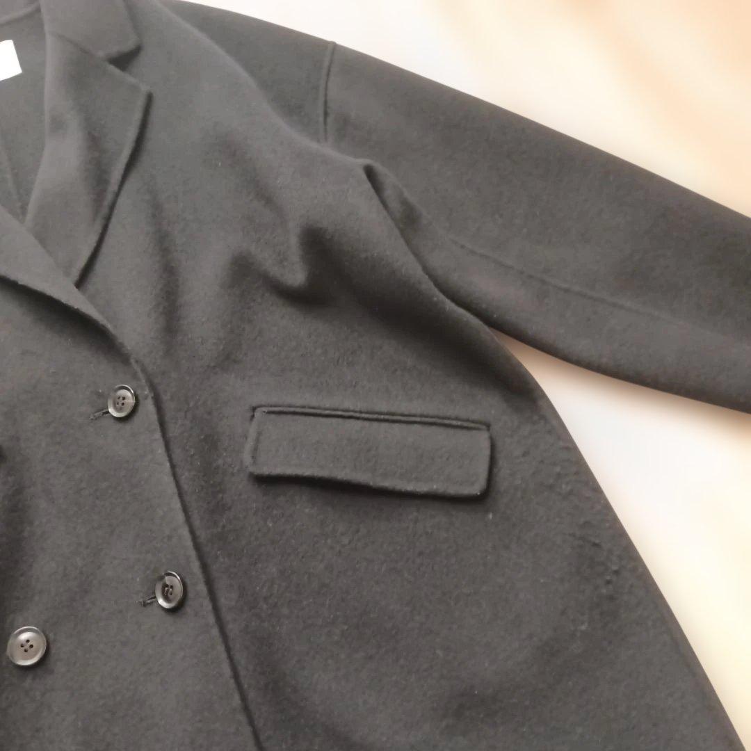 フレームワークハミルトンリバーテーラードコート2024年黒38オーバーサイズ近年