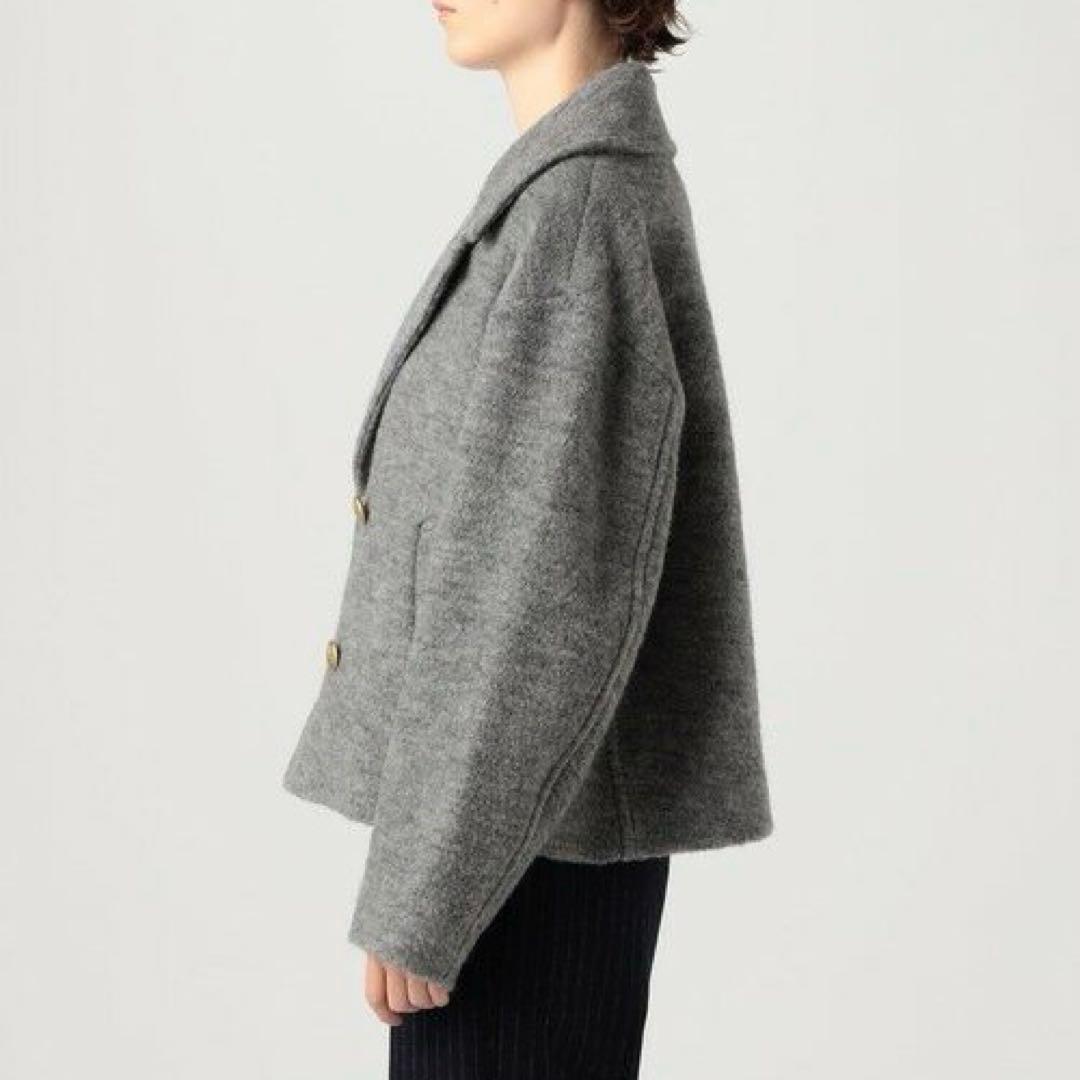 美品 トゥモローランド マカフィー シープパイル ショートピーコート 金ボタン