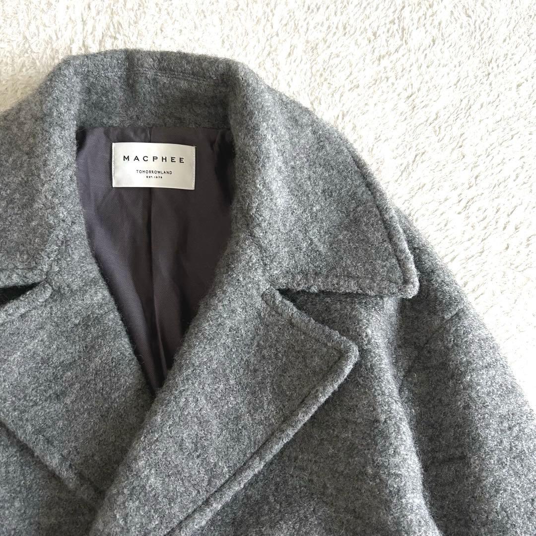 美品 トゥモローランド マカフィー シープパイル ショートピーコート 金ボタン