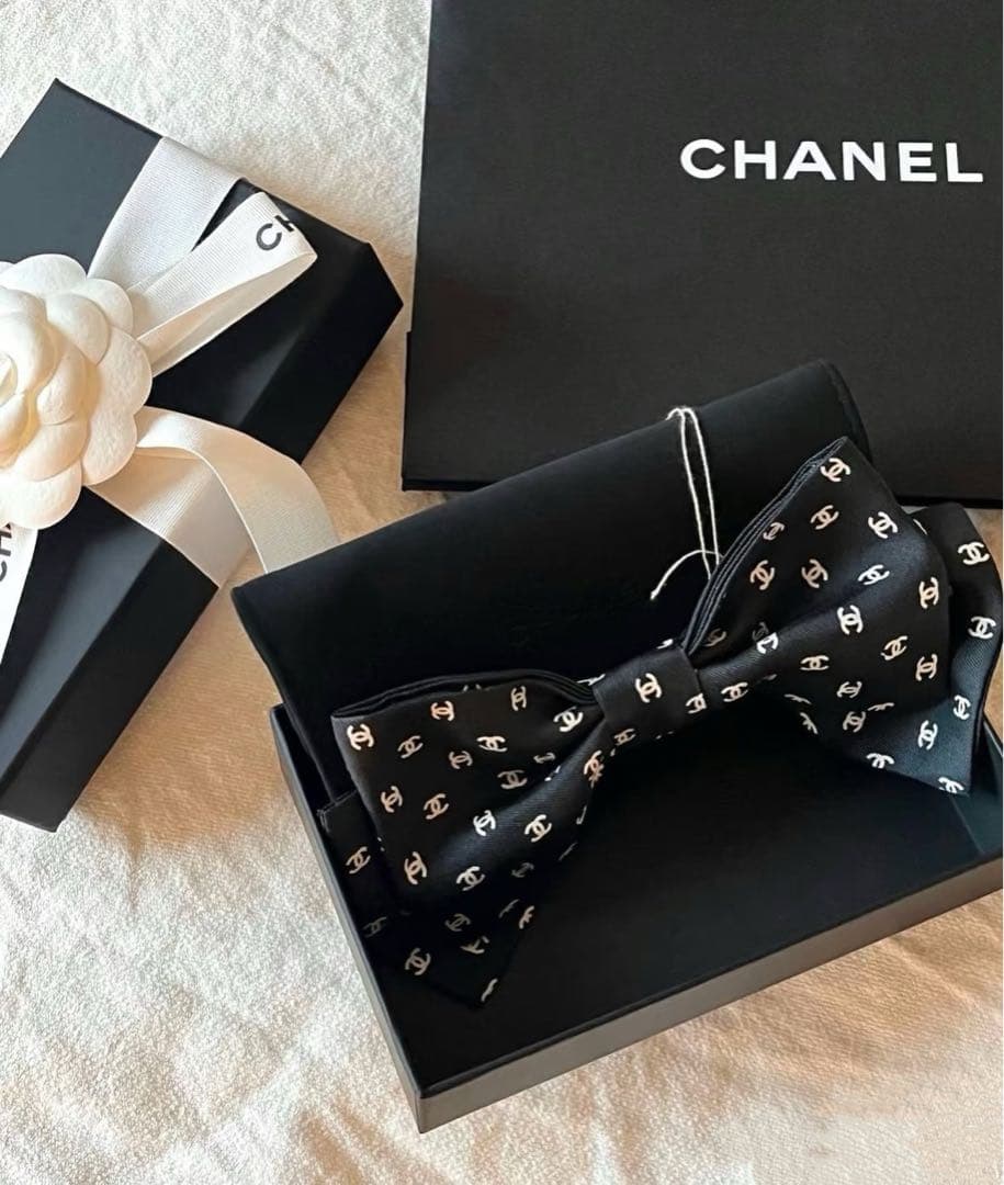 値下げ！新品　新作　シャネル　ロゴリボンバレッタ　黒 25P 超希少　完売品