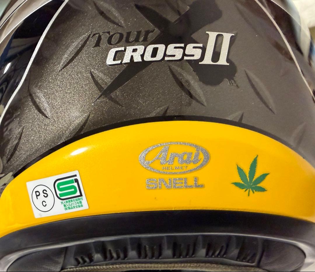 Arai アライ　ツアークロス2ラスター　ブラック／イエロー　Mサイズ57～58