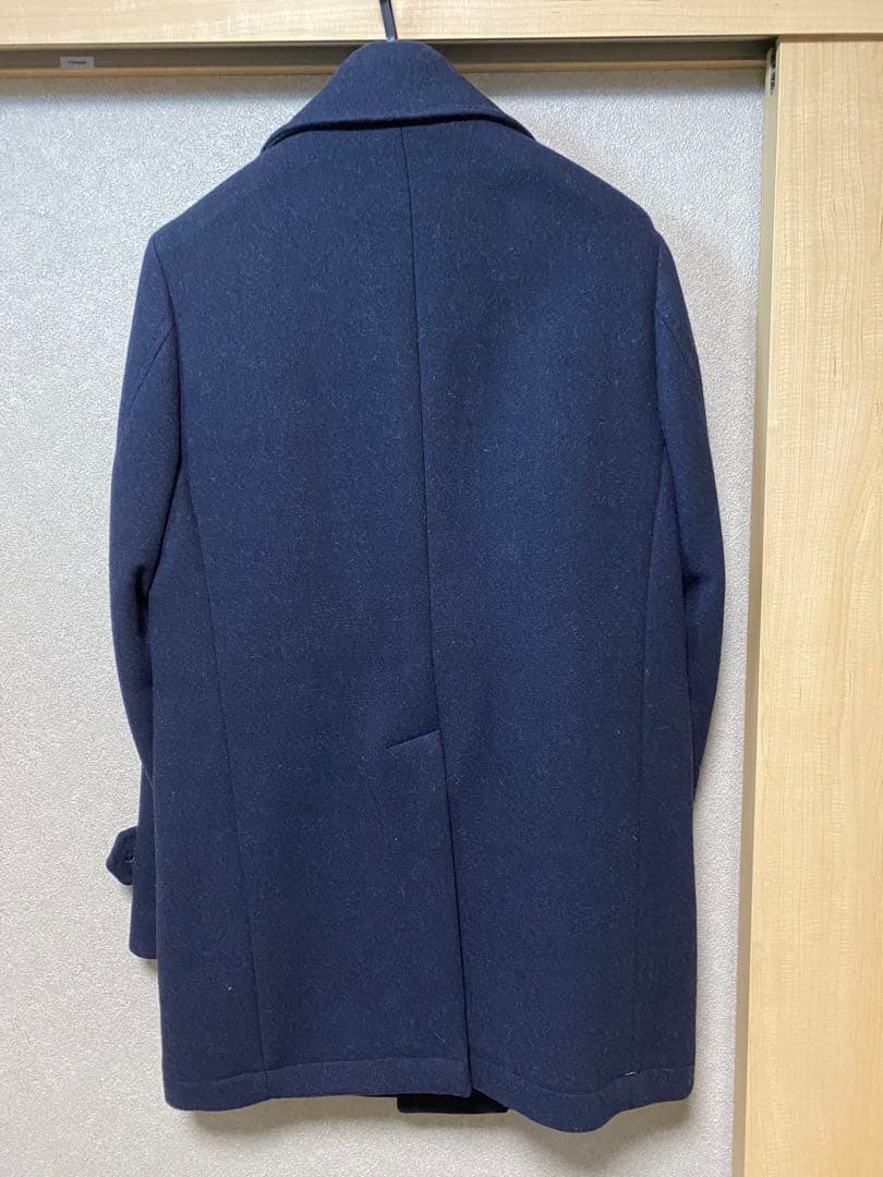 SHIPS ネイビー ウール カーコート
