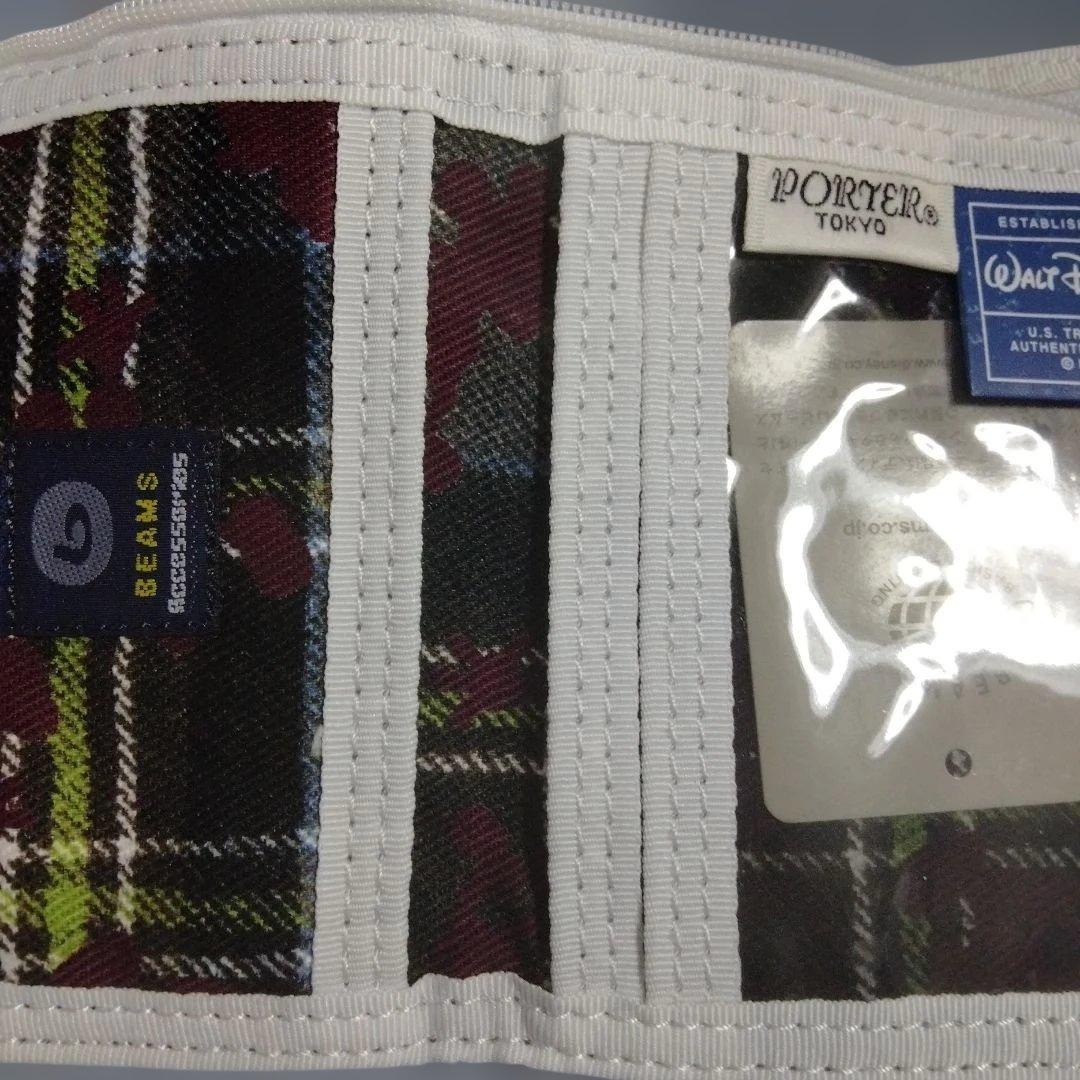 PORTERポーター　 財布 チェック柄　ディズニー✕ビームス