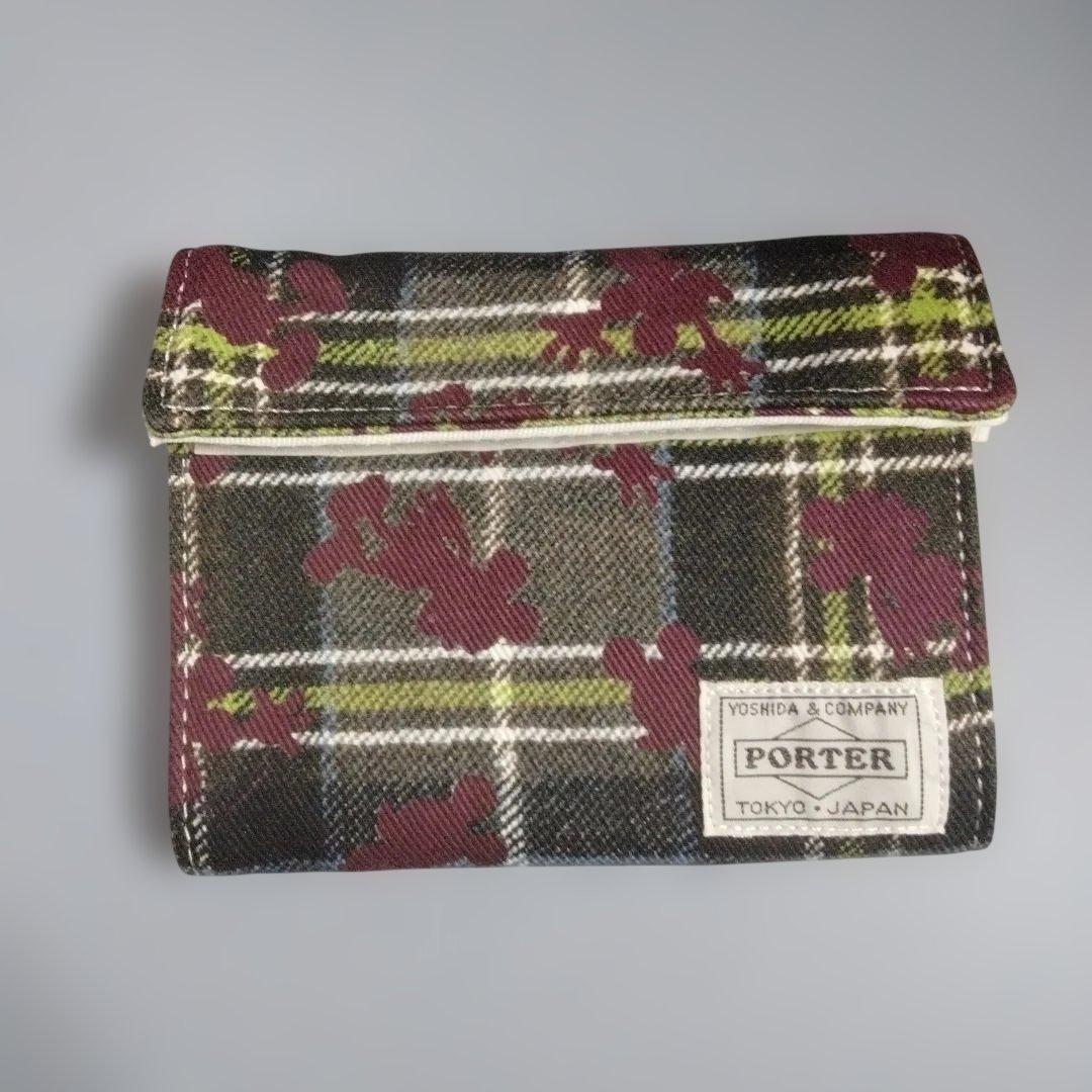 PORTERポーター　 財布 チェック柄　ディズニー✕ビームス