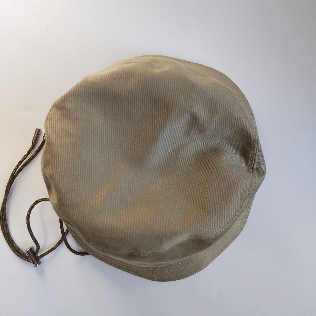 美品 22SS サカイ サファリハット ダブルブリム ベージュ ロゴ刺繍 1