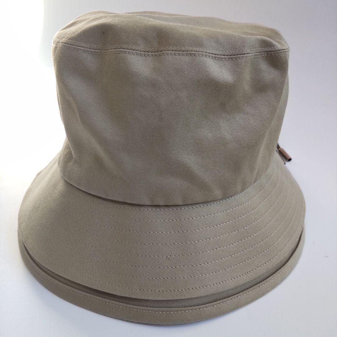 美品 22SS サカイ サファリハット ダブルブリム ベージュ ロゴ刺繍 1