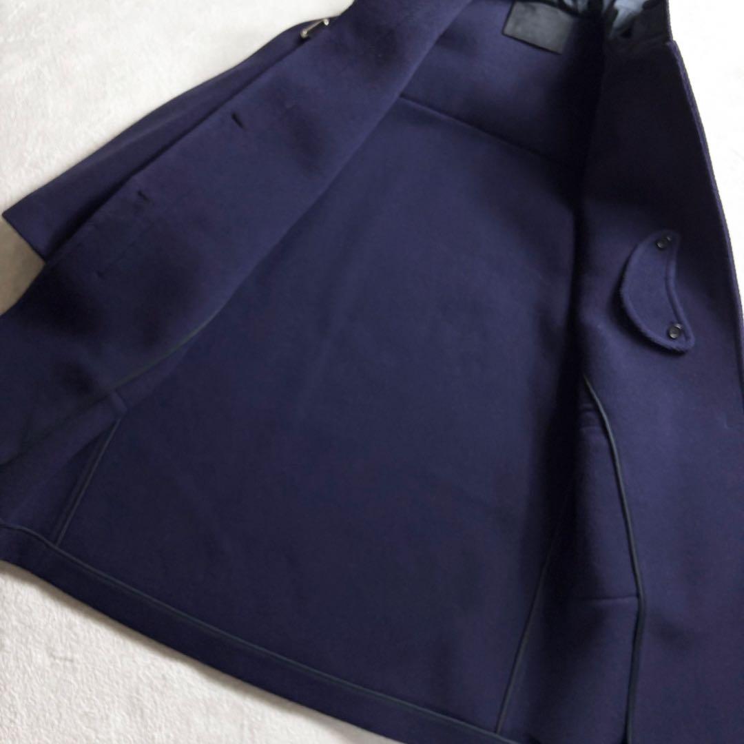 極美品✨PRADA ダブルフェイス レザーベルト フード コート 42