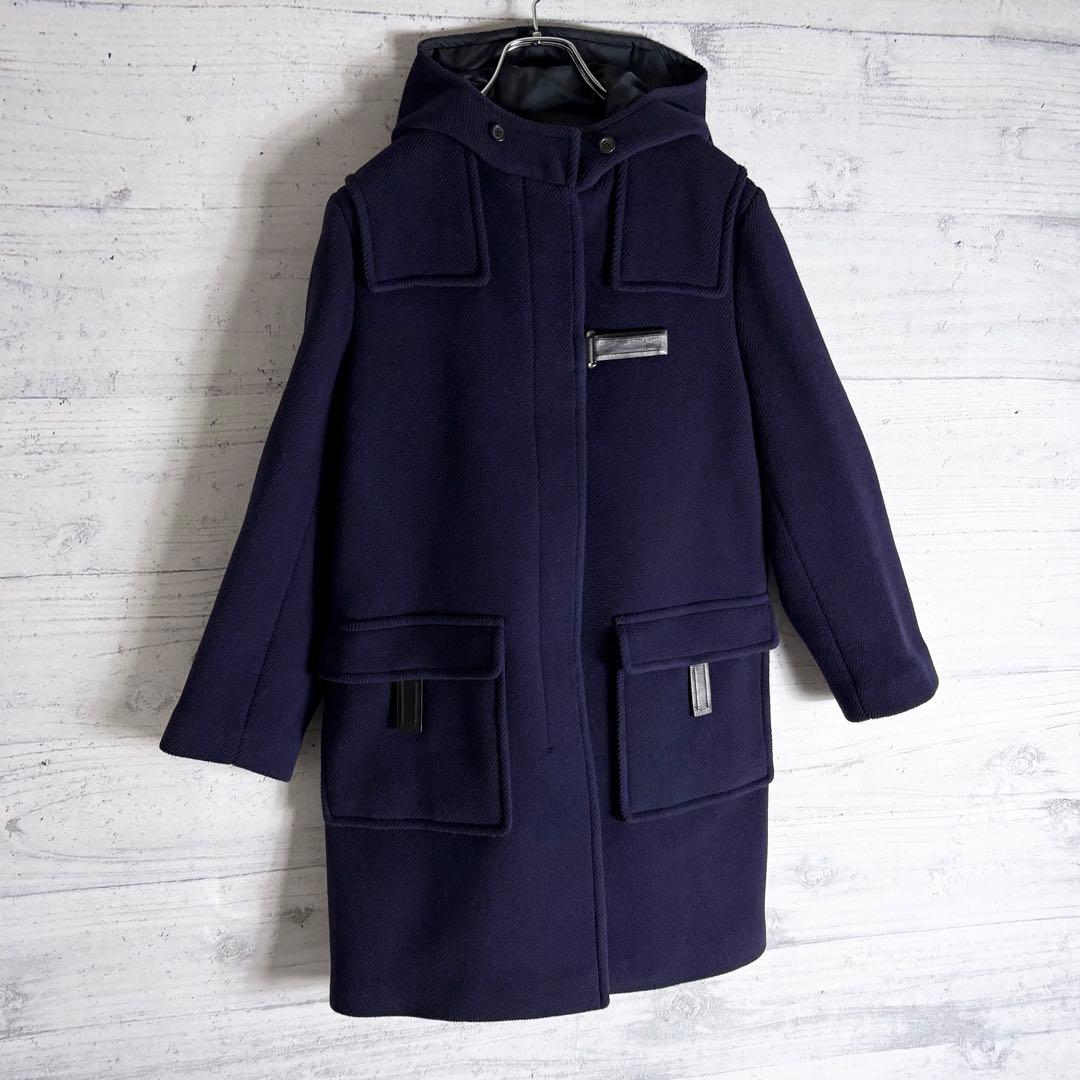 極美品✨PRADA ダブルフェイス レザーベルト フード コート 42