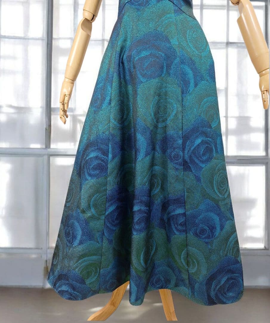 美品 Genet Vivien ローズ柄パーティードレス