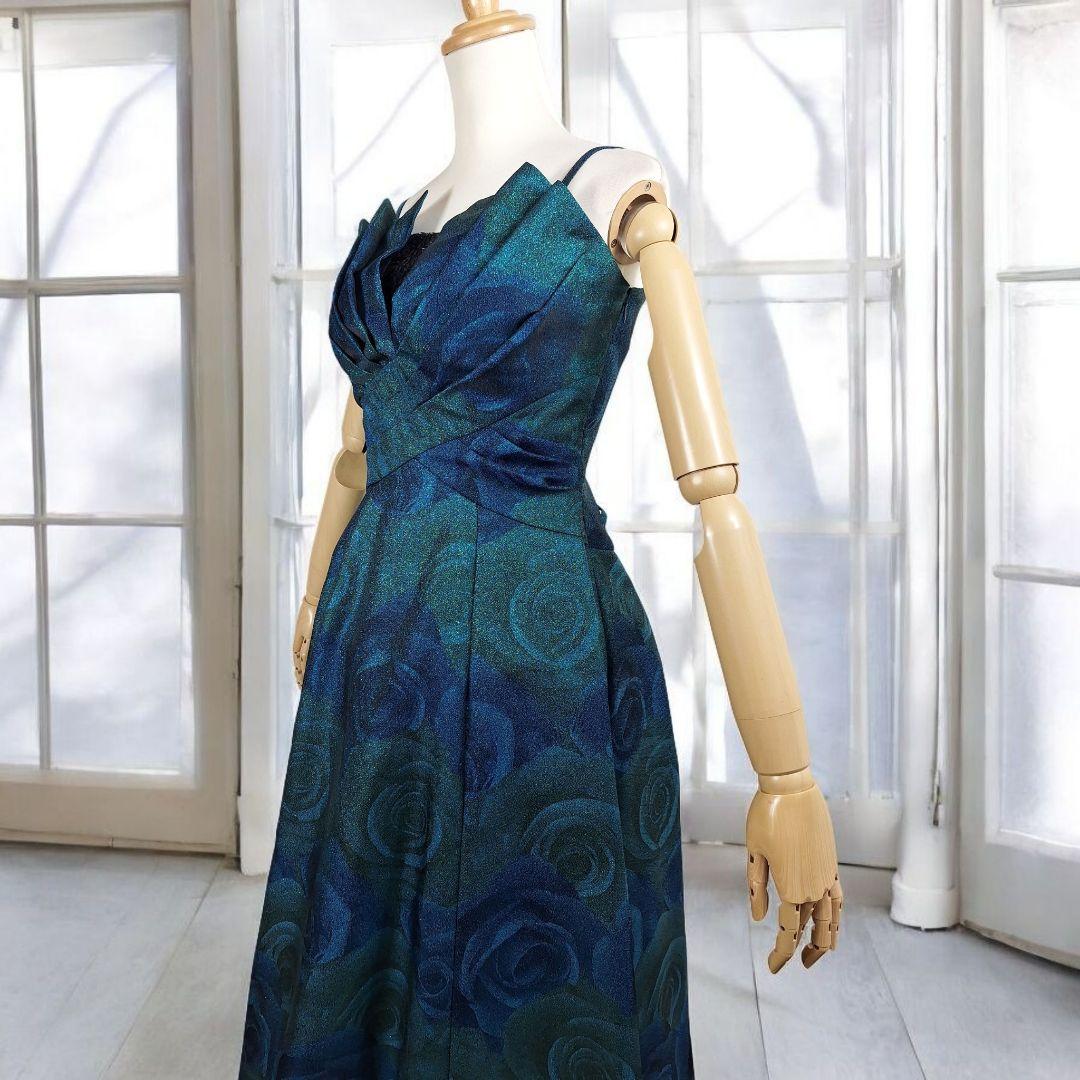 美品 Genet Vivien ローズ柄パーティードレス