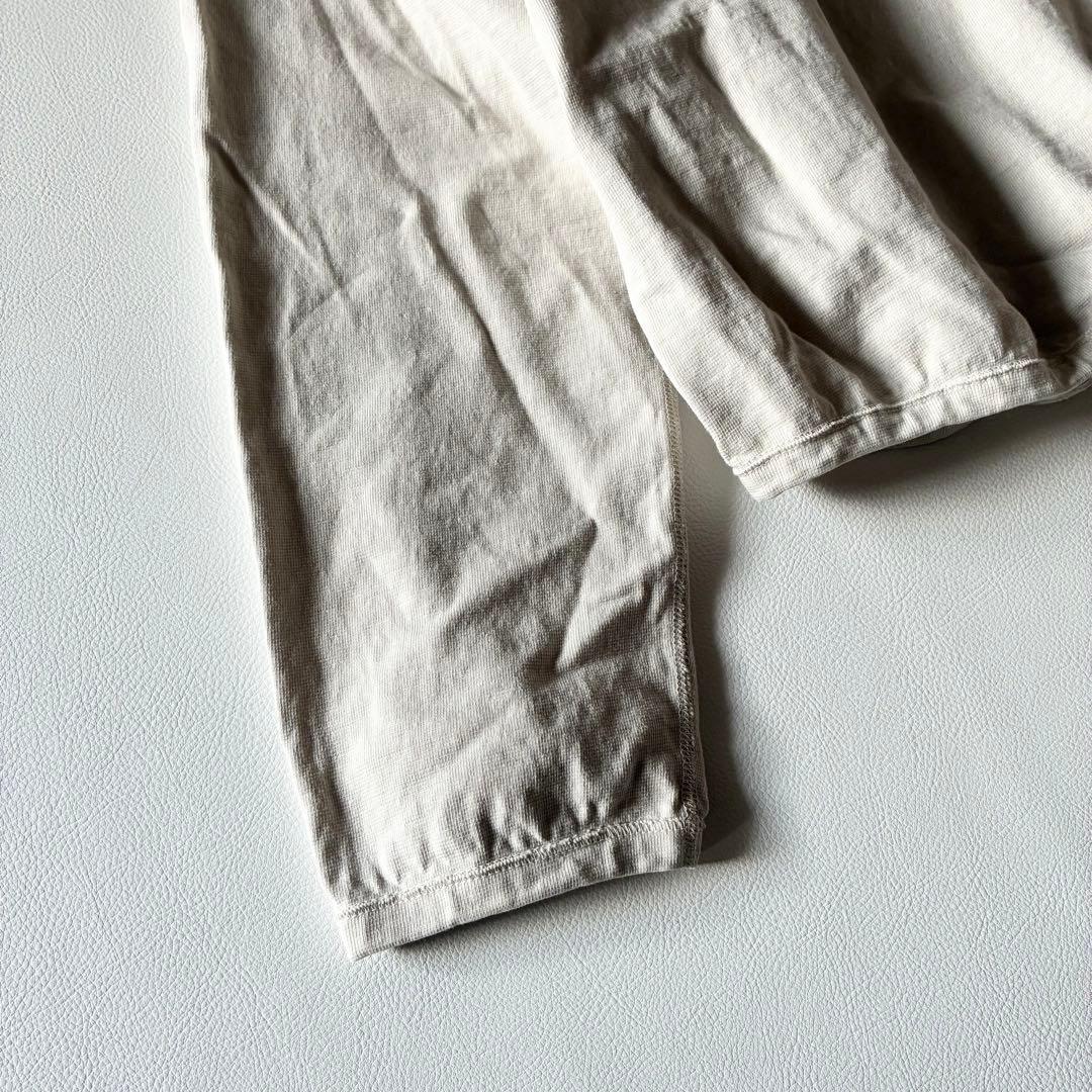 45R　現行　でこぼこ天竺の908アウターTシャツ　刺繍入　アンティークホワイト