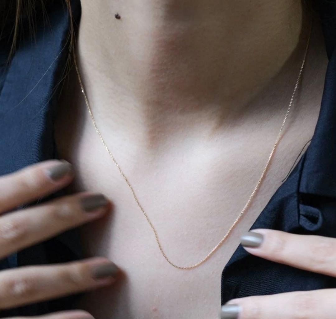 aucentic 18kネックレス 45cm 0.8mm