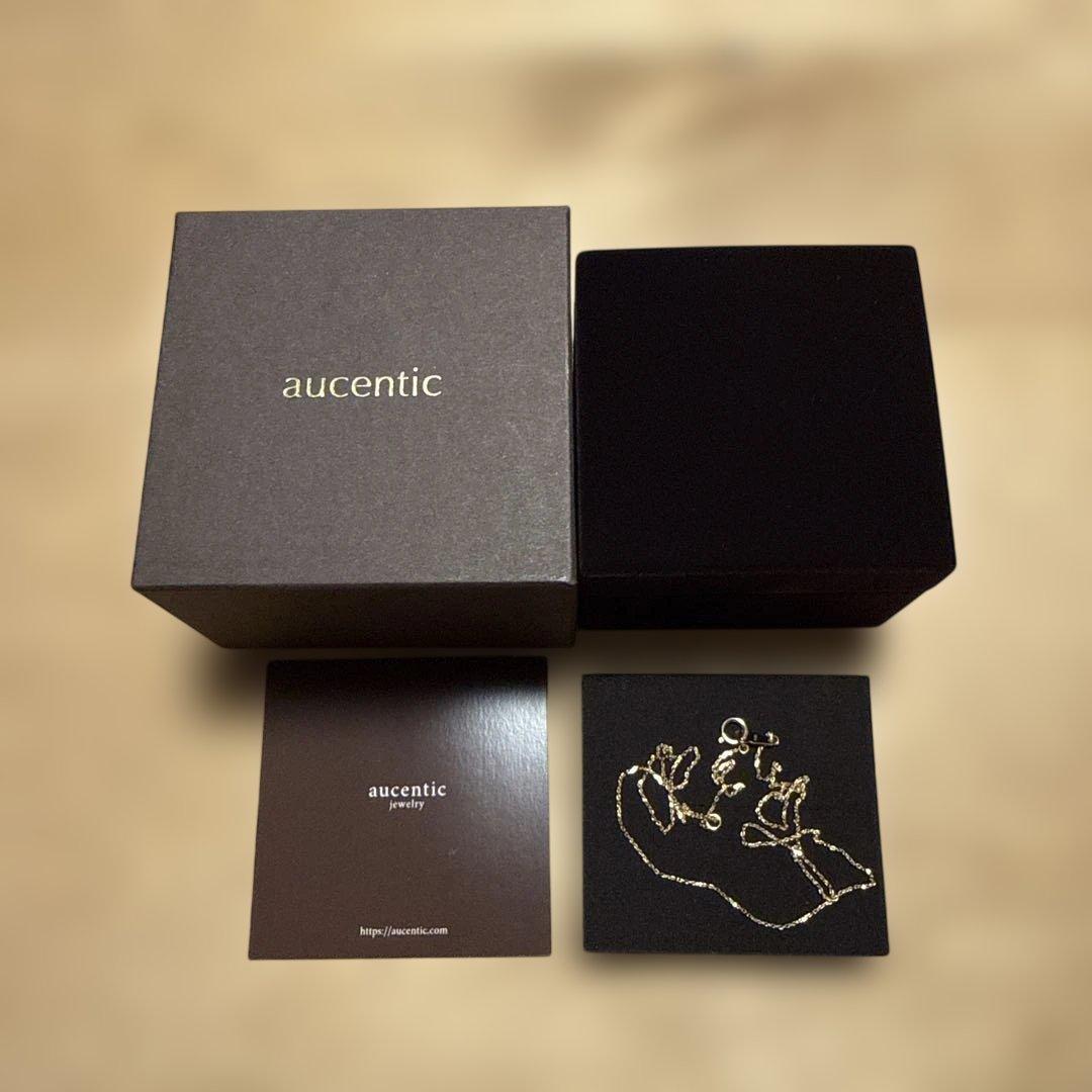 aucentic 18kネックレス 45cm 0.8mm