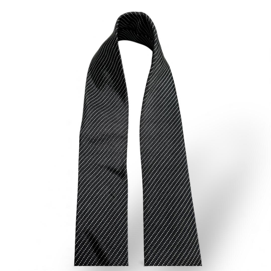 極美品　ベルルッティ ネクタイ カリグラフィ グレー系 高級シルク ナロータイ