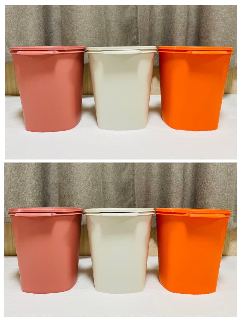 3個セット/タッパーウェア/マキシクイーンデコレーター/白/ピンク/オレンジ