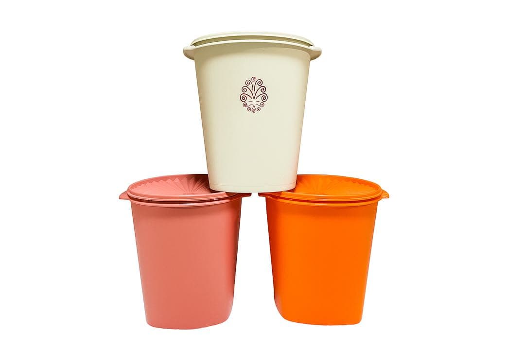 3個セット/タッパーウェア/マキシクイーンデコレーター/白/ピンク/オレンジ