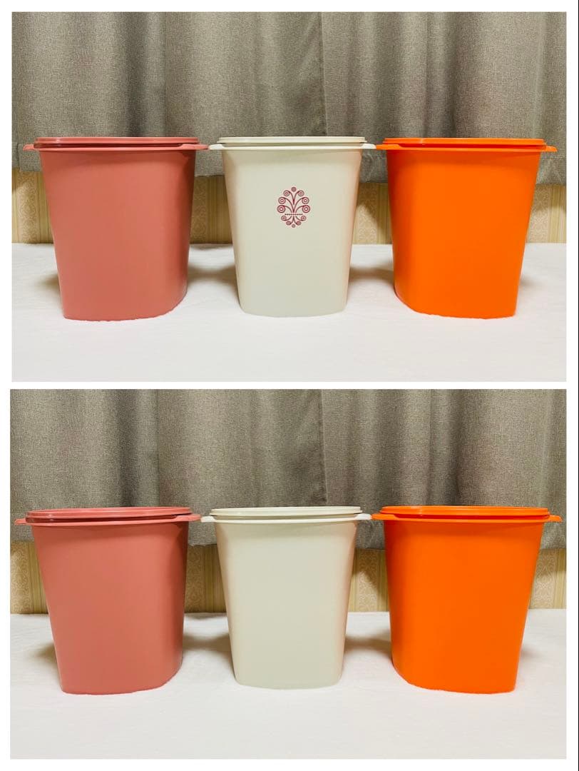 3個セット/タッパーウェア/マキシクイーンデコレーター/白/ピンク/オレンジ