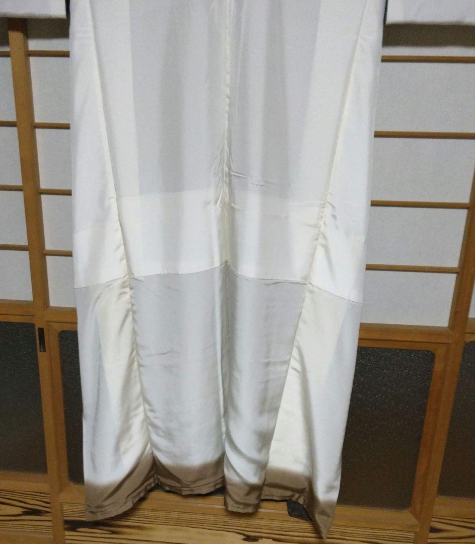 江戸小紋【黒岩秀硯】袷正絹　黒地に茶系ヤッコシャレ柄　肩身丈151裄66