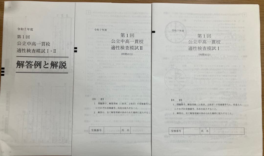 中学受験適性検査検査問題集　小6適性検査模試他