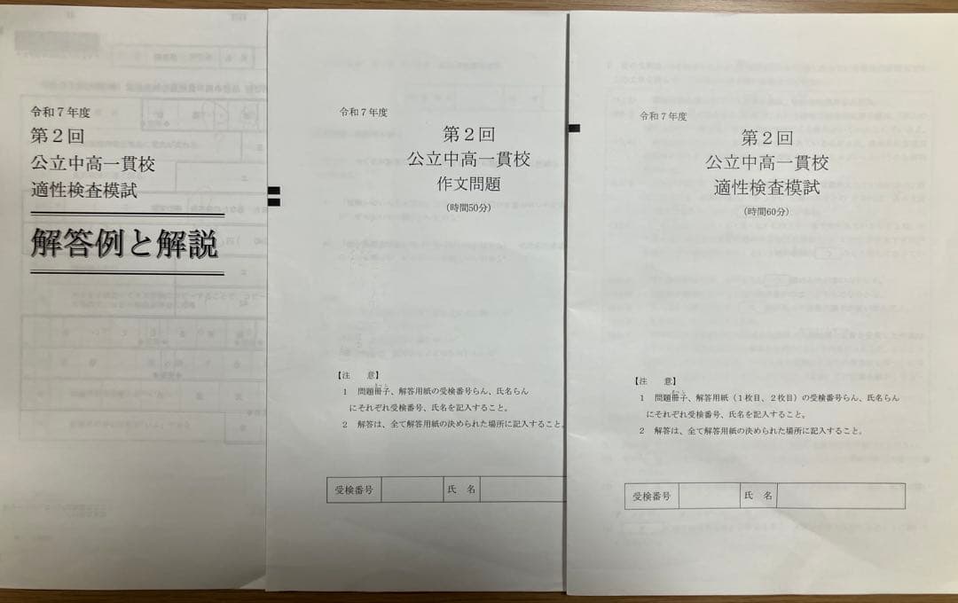 中学受験適性検査検査問題集　小6適性検査模試他