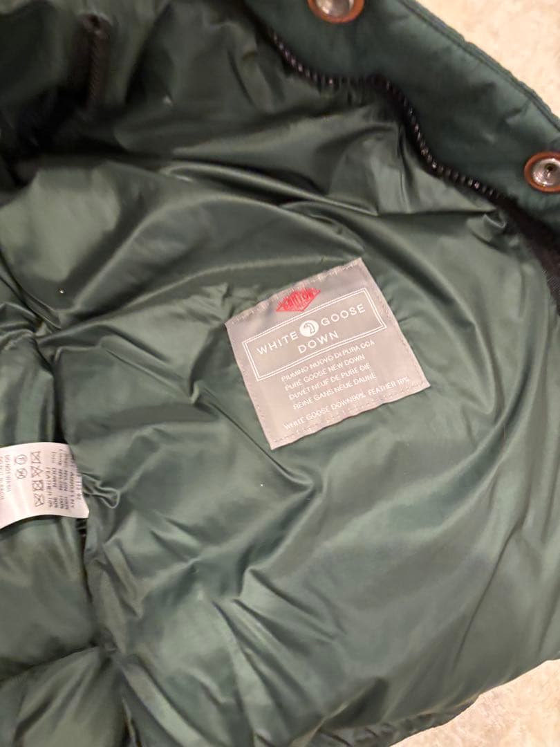 DANTON ダークグリーン ダウンベスト