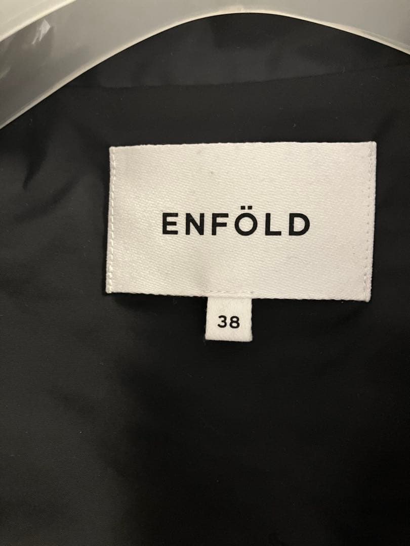 エンフォルド　LIMONTA ビックカラージャケット ショートコートトレンチ