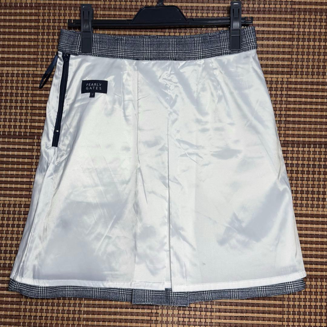 美品【PEARLY GATES×SNOOPY】グレンチェック ゴルフスカート 1