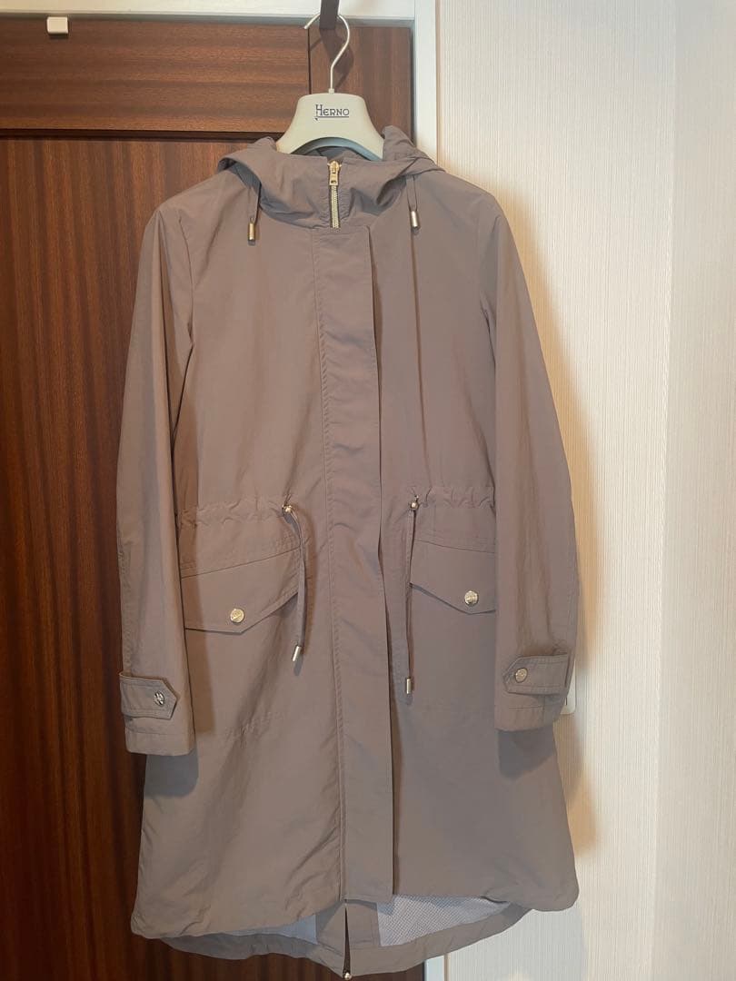 Herno フード付きナイロンモッズコート　42