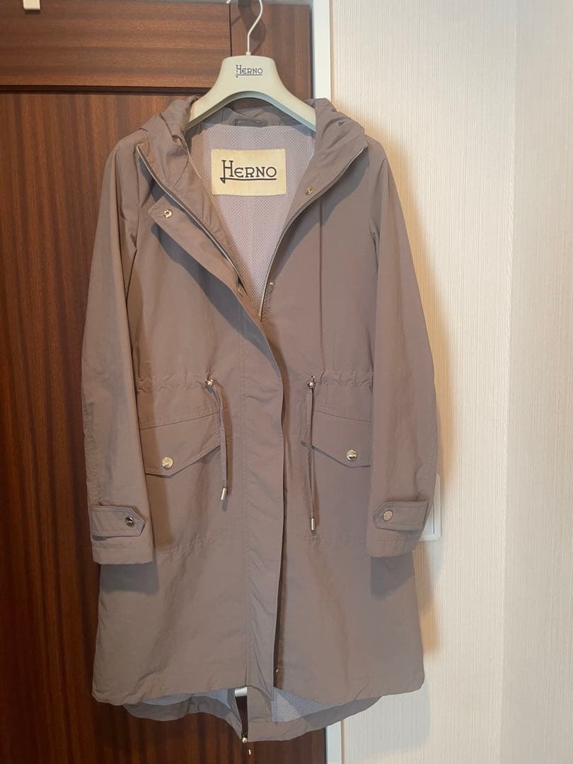 Herno フード付きナイロンモッズコート　42