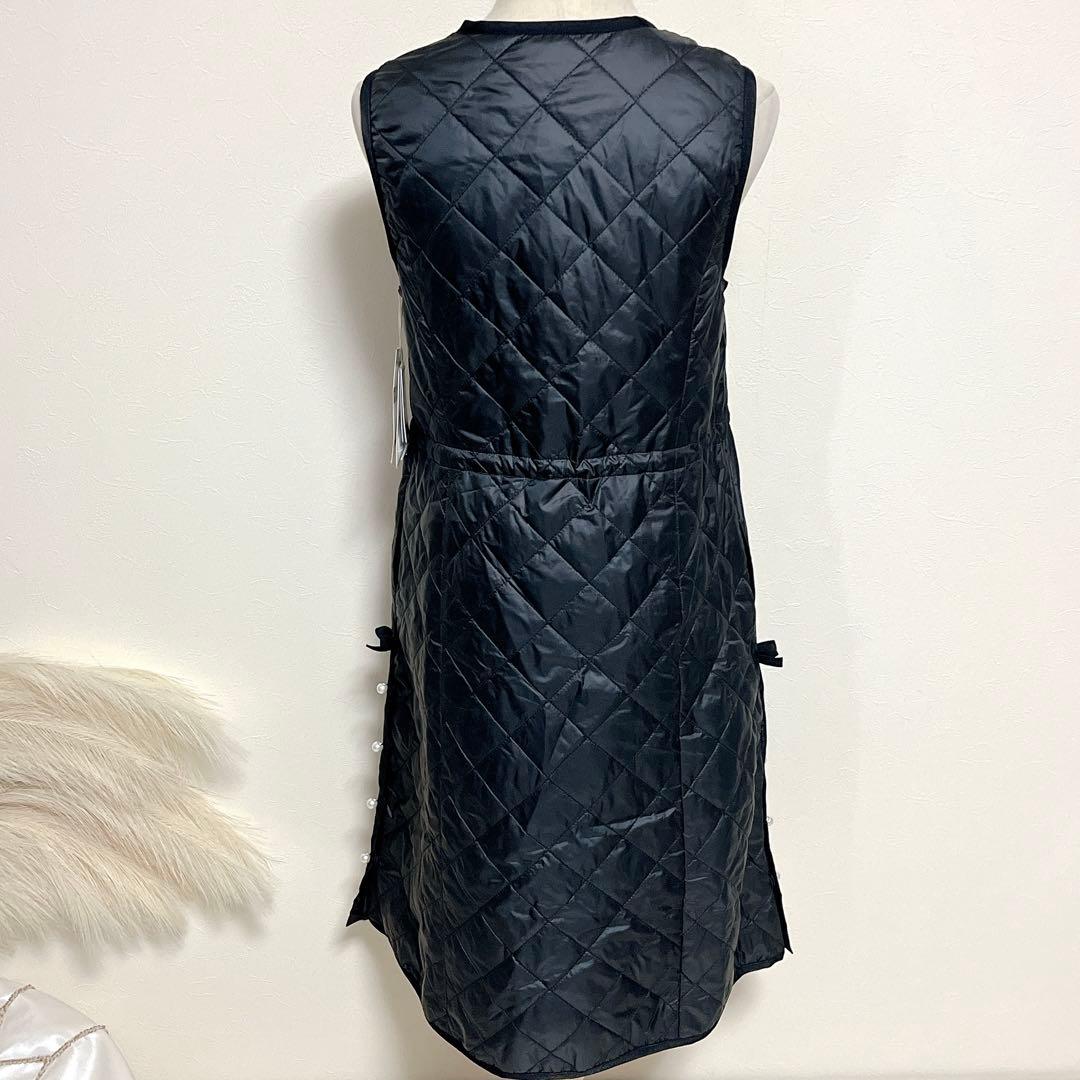 ★新品未使用 タグ付き M'S GRACY キルティングジレ ブラック 38 M