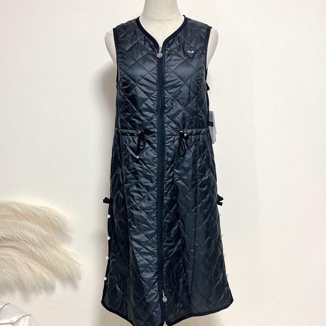 ★新品未使用 タグ付き M'S GRACY キルティングジレ ブラック 38 M