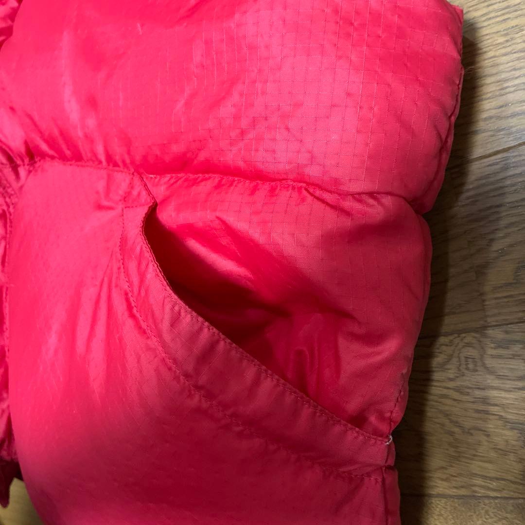 クレセントダウンワークス リップストップダウンベスト レッド Lジップアップ