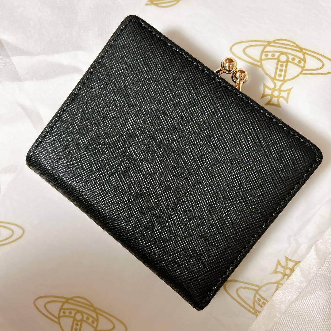 Vivienne Westwood ブラック二つ折り財布　がま口