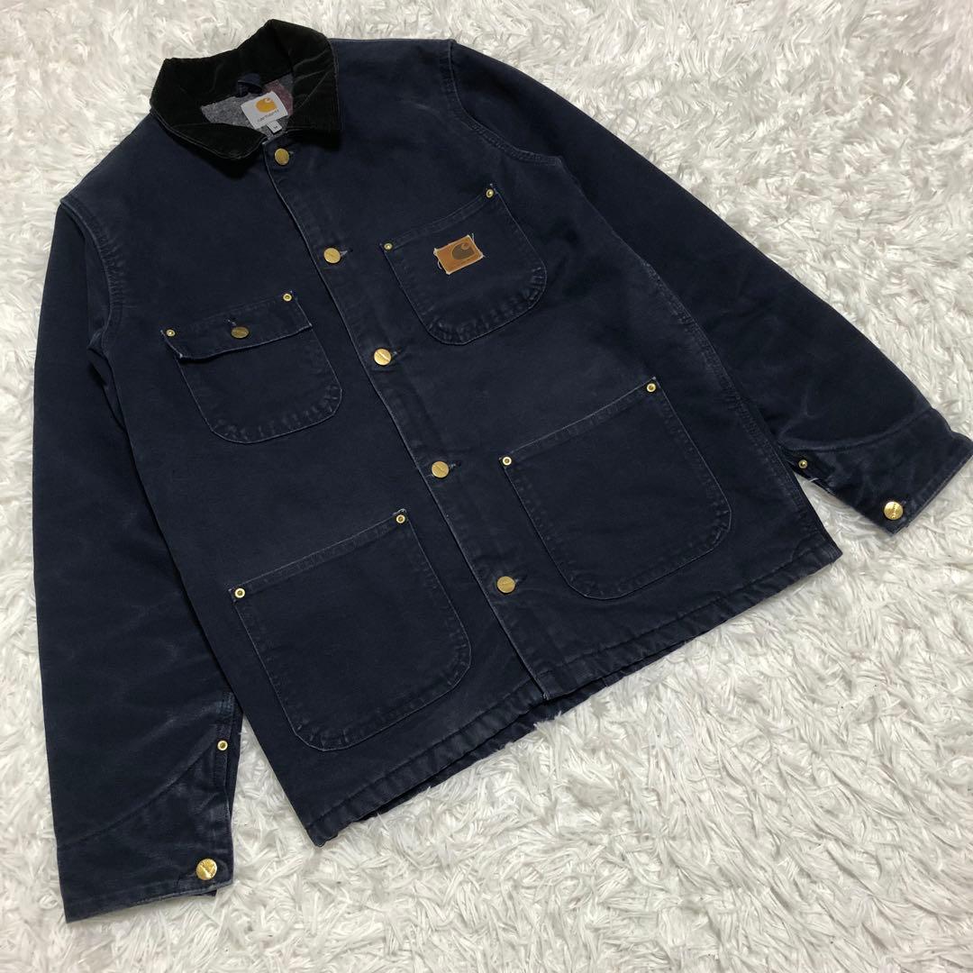 カーハート　ミシガンチョアコート　ネイビー　ブランケット