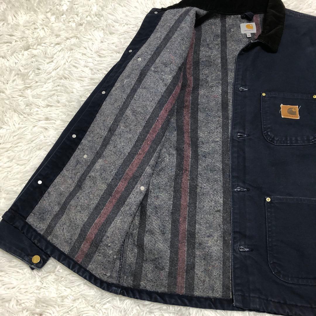 カーハート　ミシガンチョアコート　ネイビー　ブランケット