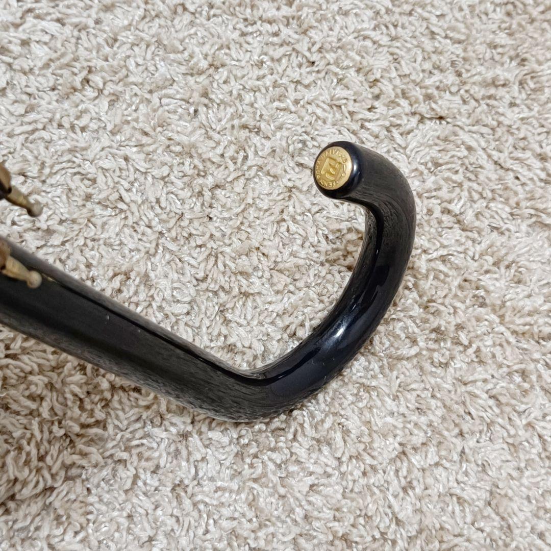 美品FENDI フェンディズッカ FF 高級 傘 ブラウン ゴールド イタリア製