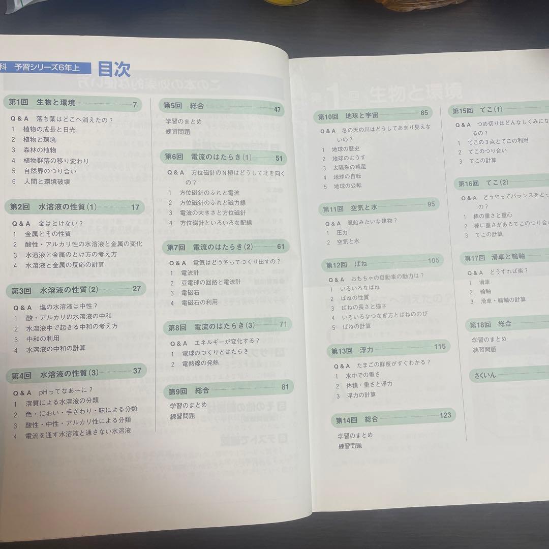 四谷大塚　理科6年上　予習シリーズ