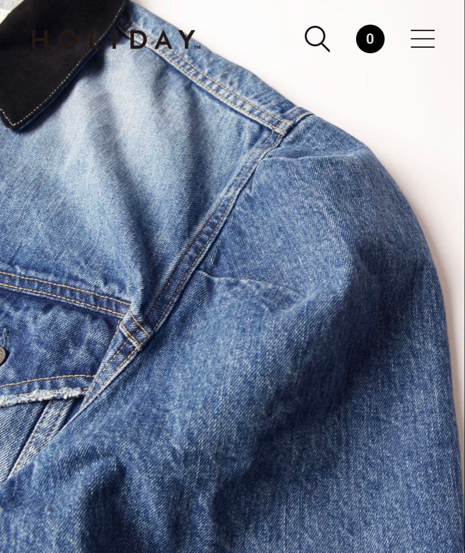 新品未使用 HOLIDAY DAMAGE DENIM PUFF JACKET