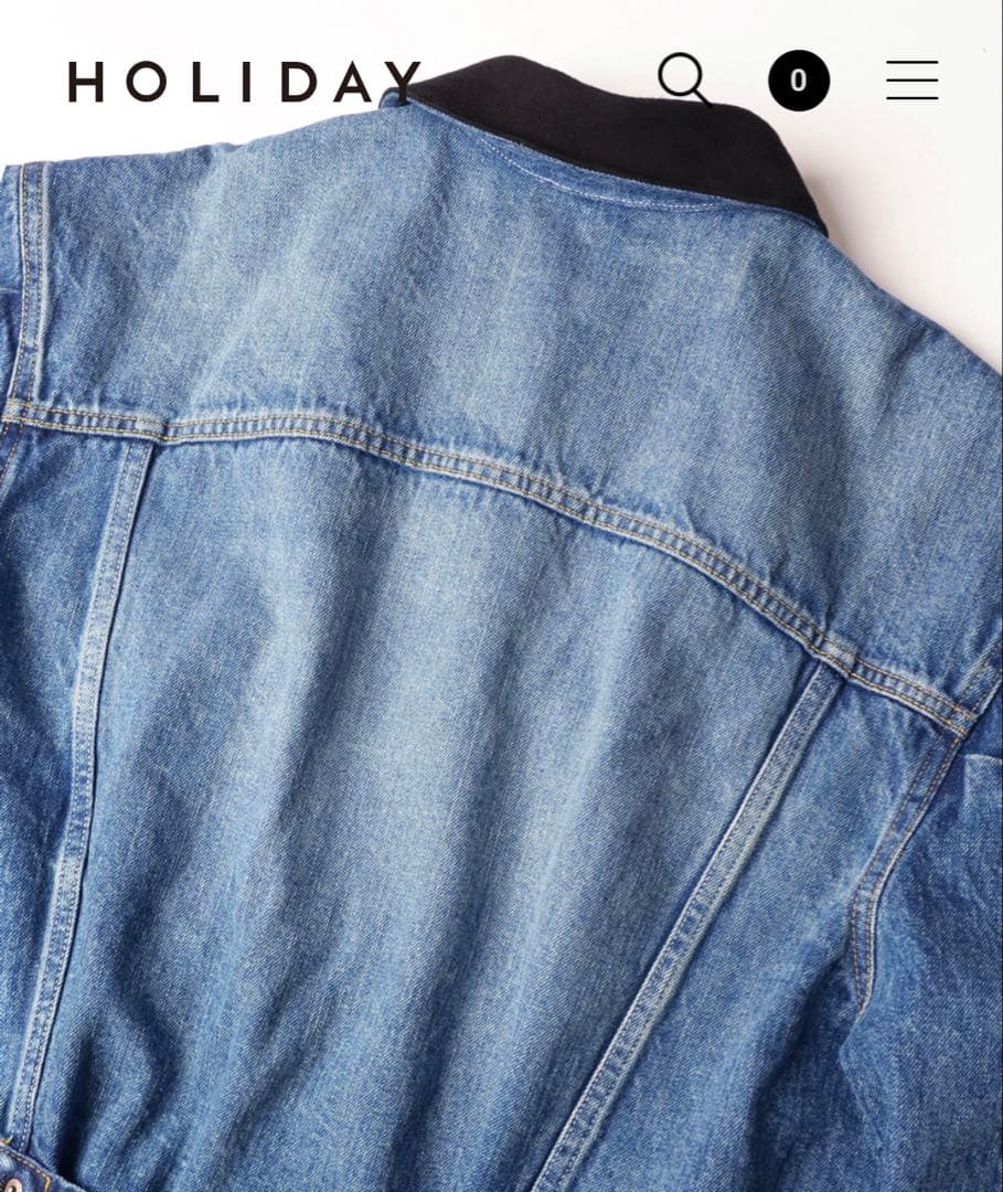 新品未使用 HOLIDAY DAMAGE DENIM PUFF JACKET