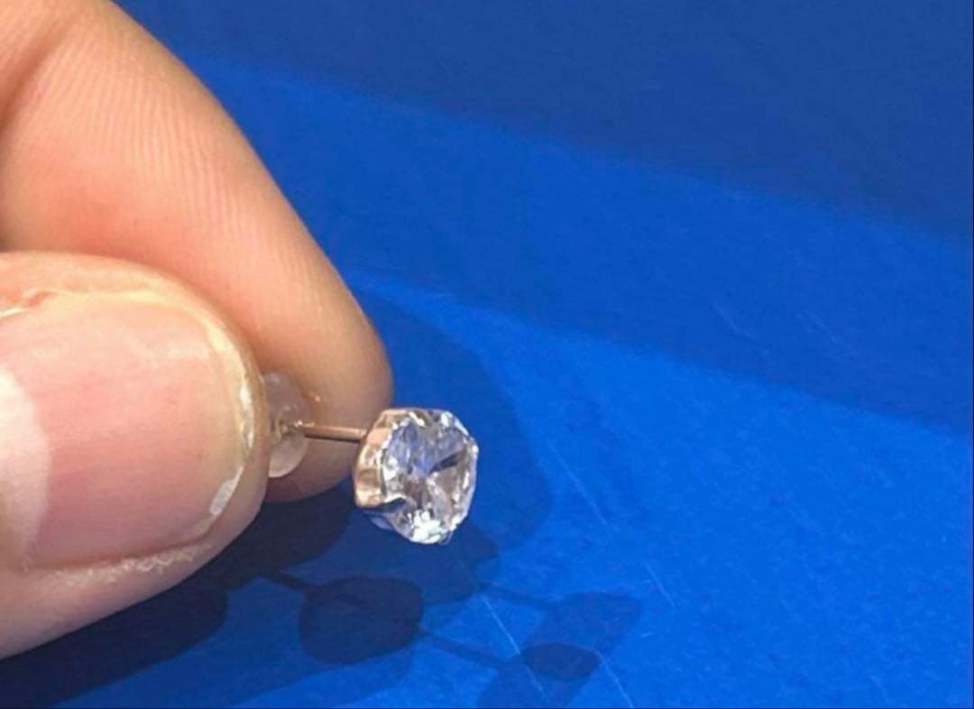 AVALANCHE14k ダイヤモンドスクエアピアス ➕k14wgダイヤピアス