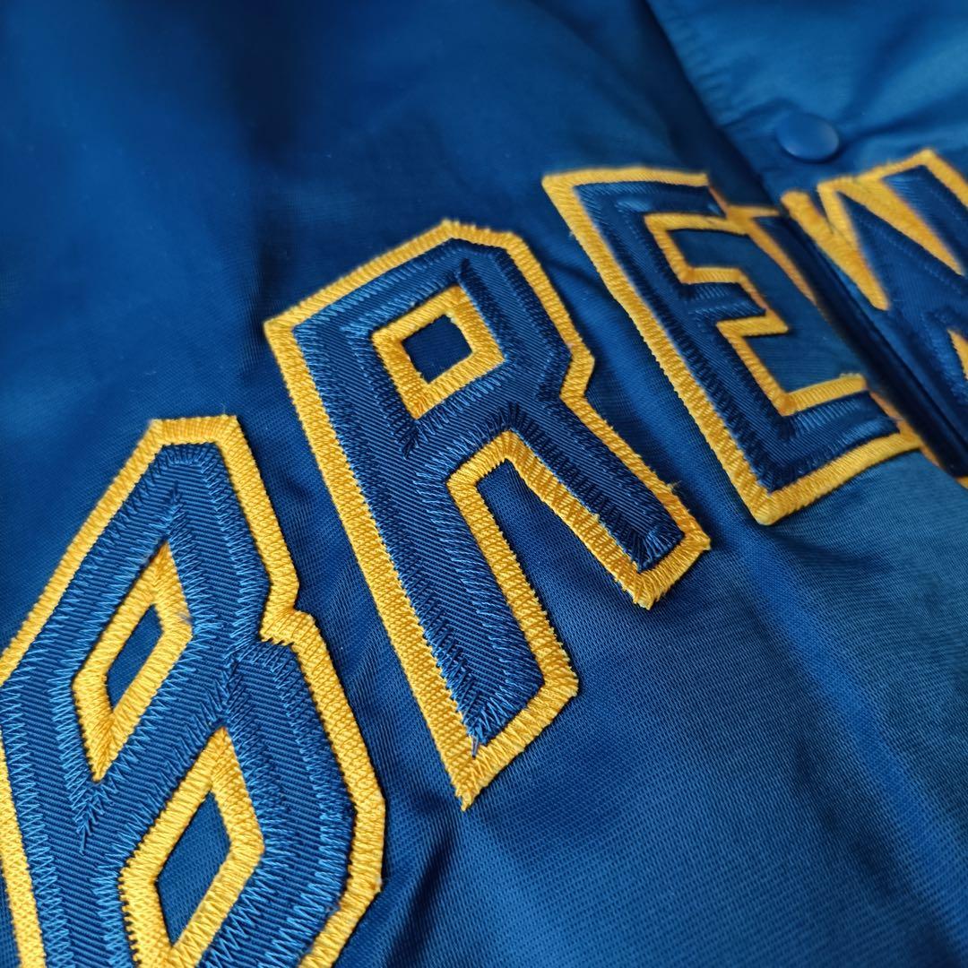 マジェスティック ミルウォーキー・ブルワーズ サテンジャケット/MLB/メンズ