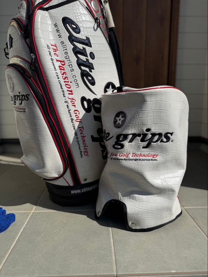 elite grips キャディバッグ ホワイト・レッド・ブラック